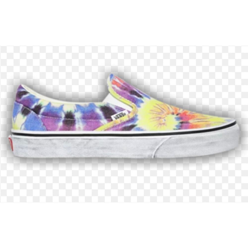 Vans Classic Slip-On Washed Tie Dye Skate Shoes Womens Size 7.5